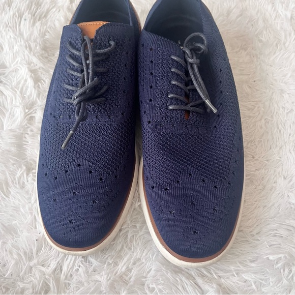 G.H. Bass & Co. Mens Kole Knit UL X Casual Oxford Shoe - 10.5 M Navy/Tan - Picture 14 of 15